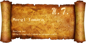 Mergl Tamara névjegykártya